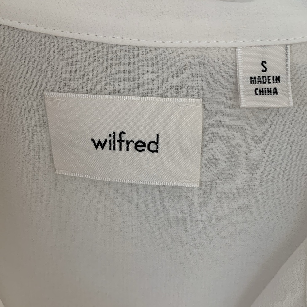 Wilfred Elegant White Ruffled Blouse size S - Picture 8 of 12
